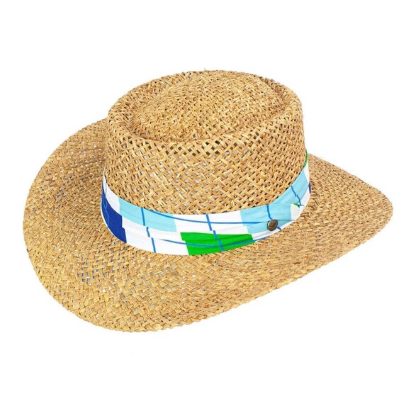 NEW Peter Grimm Straw Hat Natural Vacation Sun Farm Beach One Size Unisex - Picture 1 of 7